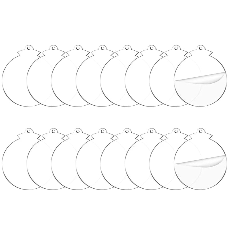 Clear Acrylic Christmas Ornament for DIY Craft