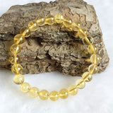 Vintage Brazil Citrine 8MM Bracelet Natural Stone Jewelry