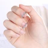 Heart Geometry Shape Hoop Earrings 925 Silver