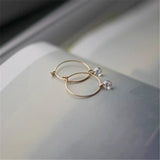 Real 14K Filled Hoop Earrings Vintage Party Fine Jewelry