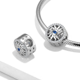 S925 Sterling Silver Sun Devil's Eye Bead for Women Bracelet Necklace