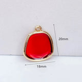 Eardrop Flat Back Resin Plastic Pendant Charms DIY Material 8pcs
