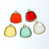 Eardrop Flat Back Resin Plastic Pendant Charms DIY Material 8pcs