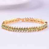 Clear Crystal Tennis Bracelet CZ Jewelry Hip Pop Accessory
