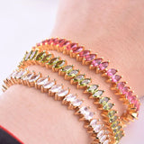 Clear Crystal Tennis Bracelet CZ Jewelry Hip Pop Accessory