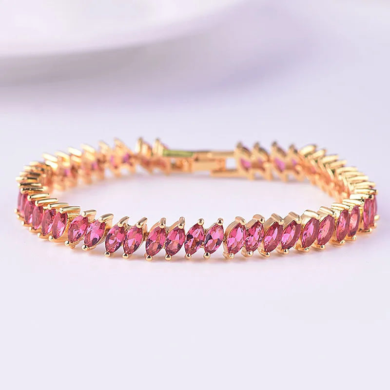 Clear Crystal Tennis Bracelet CZ Jewelry Hip Pop Accessory