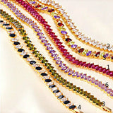 Clear Crystal Tennis Bracelet CZ Jewelry Hip Pop Accessory