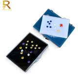 Clear Gem Jewelry Display Storage Box Diamond Organizer Gemstone Teaching