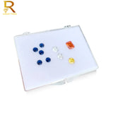 Clear Gem Jewelry Display Storage Box Diamond Organizer Gemstone Teaching