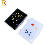 Clear Gem Jewelry Display Storage Box Diamond Organizer Gemstone Teaching