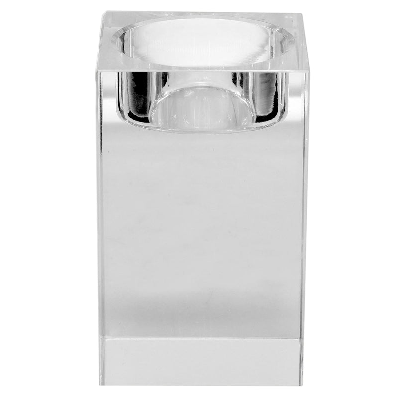Glass Geometric Candlestick Holder Table Decor Wedding Candle Stand
