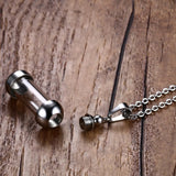 Glass Tube Urn Keepsake Wishing Bottle with Charm Pendant Necklace