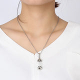 Glass Tube Urn Keepsake Wishing Bottle with Charm Pendant Necklace