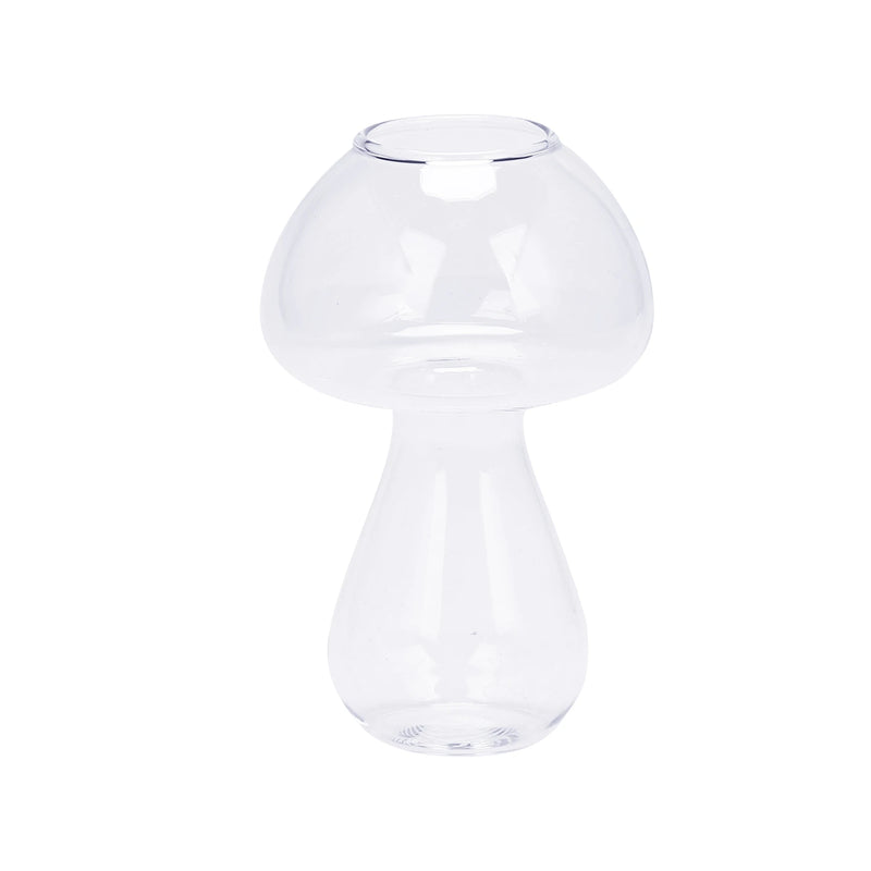 Clear Glass Vase Bottle for Flower Decor - Mushroom