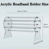 Acrylic Headband Holder Jewelry Display Rack Organizer