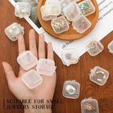 Clear Mini Square Plastic Jewelry Storage Box