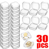 Clear Mini Square Plastic Jewelry Storage Box