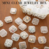 Clear Mini Square Plastic Jewelry Storage Box