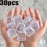 Clear Mini Square Plastic Jewelry Storage Box