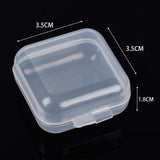 Clear Mini Square Plastic Jewelry Storage Box