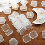 Clear Mini Square Plastic Jewelry Storage Box