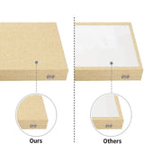 24 Grid Sackcloth Jewelry Box Necklace Organizer Earrings Showcase-Yellow