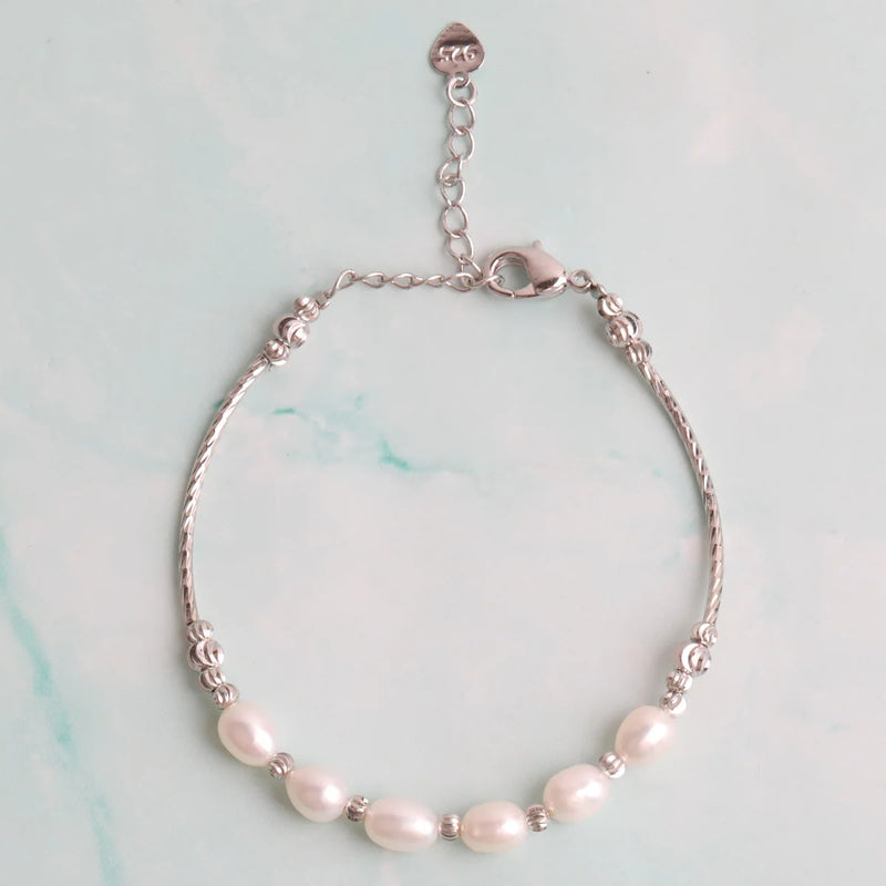 Clear Pearl Bracelet Women's Jewelry