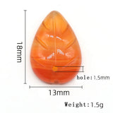 Leaf Shape Multicolor Pendant Beads for DIY Jewelry Making