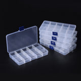 Clear Plastic Bead Storage Containers Adjustable Dividers Box