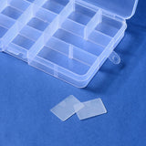 Clear Plastic Bead Storage Containers Adjustable Dividers Box