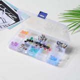 Clear Plastic Bead Storage Containers Adjustable Dividers Box