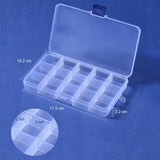 Clear Plastic Bead Storage Containers Adjustable Dividers Box