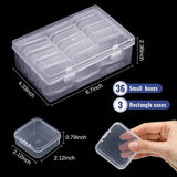 Clear Plastic Storage Cases Small Beads Organizer Container Transparent Boxes