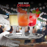 20Pcs Clear Plastic Wine Glass - Reusable & Recyclable - Shatterproof Goblet