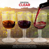 20Pcs Clear Plastic Wine Glass - Reusable & Recyclable - Shatterproof Goblet