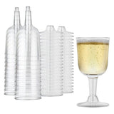 20Pcs Clear Plastic Wine Glass - Reusable & Recyclable - Shatterproof Goblet