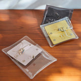 Clear PVC Stud Earring Storage Bag Necklace Ring Jewelry Bag