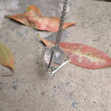 Clear Quartz Crystal Ball Necklace - Healing Stone - Long Chain - Boho Jewelry