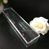 Clear Rectangle Plastic Jewelry Box Necklace Storage Box with Cover