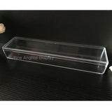 Clear Rectangle Plastic Jewelry Box Necklace Storage Box with Cover