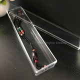 Clear Rectangle Plastic Jewelry Box Necklace Storage Box with Cover