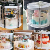 Clear Round Cake Box Birthday Paty Clear Packing Box Baby Shower