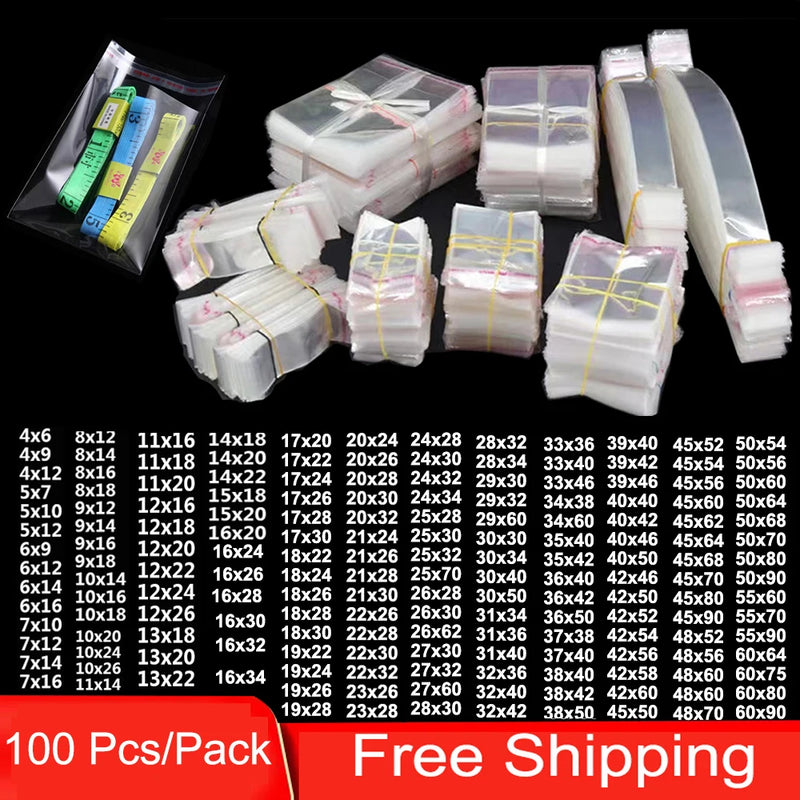 Self Adhesive Seal OPP Plastic Cellophane Bag Candy Cookie Packaging