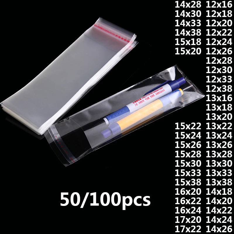 Clear Self Adhesive Seal OPP Plastic Cellophane Bag Christmas Gift Bags