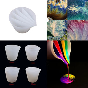 Clear Silicone Epoxy Resin Mixing Cups for DIY Jewelry Making