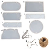 Clear Silicone Indicator Signs Card Epoxy Resin Mold DIY Door Plate Resin Mold