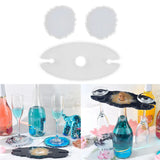 Clear Silicone Mold Coaster Tray for DIY Wine Bottle Holder
