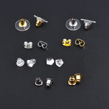 Clear Silicone Rubber Ear Plug Earring Clasp Alloy Earrings Kit DIY Jewelry