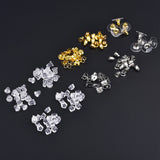 Clear Silicone Rubber Ear Plug Earring Clasp Alloy Earrings Kit DIY Jewelry