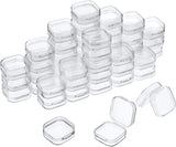 Clear Plastic Containers Storage Box with Hinged Lid for Items Crafts Jewelry